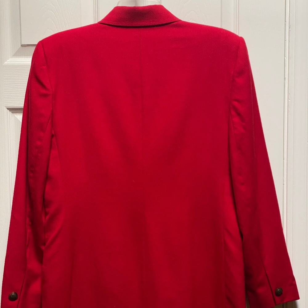 Talbots Red 100% Pure Wool Blazer. - Picture 5 of 6